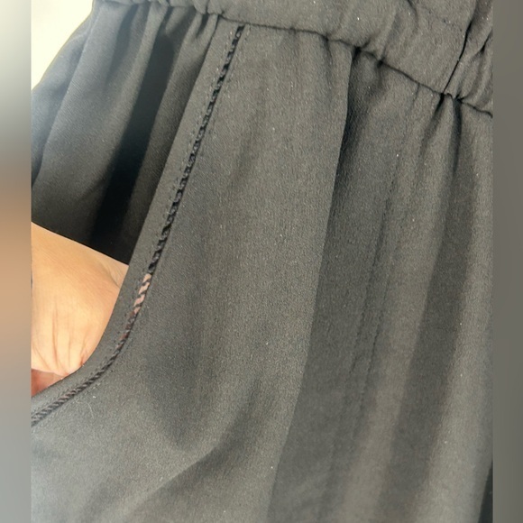 "NWT"Ann Taylor Loft Black Sleeveless Jumpsuit-Button Front/Tie Waist/Pockets-XS - Picture 14 of 14